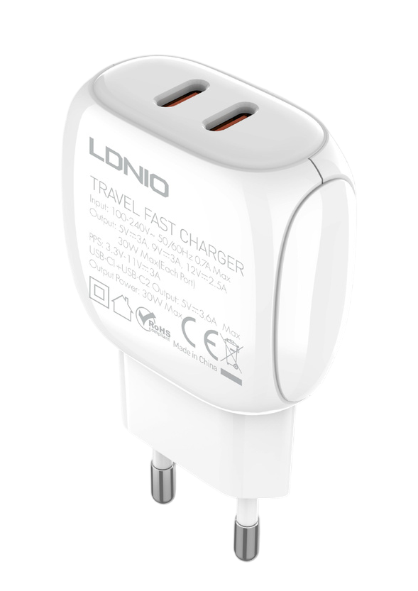 LDNIO Q233 Dual USB-C Fast Charger 30W  – image 4