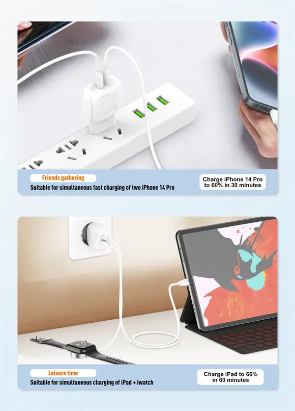 LDNIO Q233 Dual USB-C Fast Charger 30W   for sale in Egypt from Games2Egypt