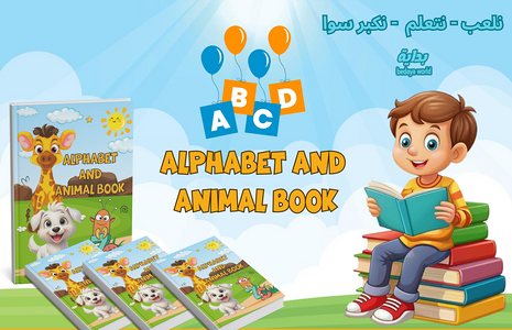 كتاب تعليم و تلوين الحروف الأبجدية والحيوانات للأطفال عالي الجودة   للبيع في مصر من خلال Games2Egypt
