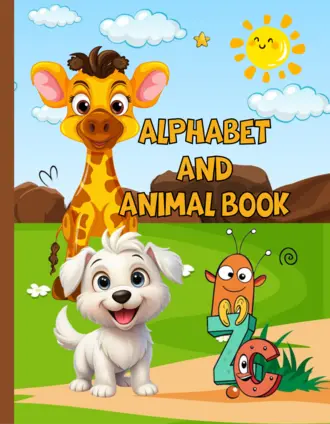 كتاب تعليم و تلوين الحروف الأبجدية والحيوانات للأولاد عالي الجودة 