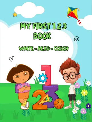 Educational English Numbers Coloring Book For Boys