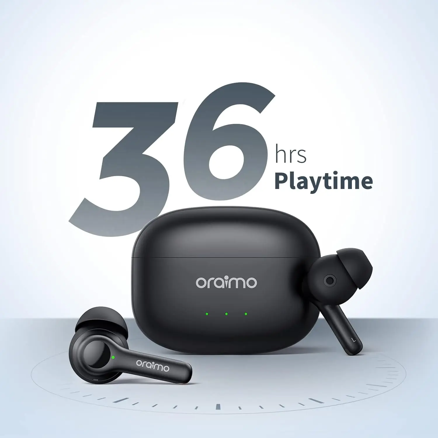 Oraimo FreePods 3C Wireless Earbuds - Black  for sale in Egypt from Games2Egypt