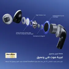 Oraimo SpaceBuds Z Wireless Earbuds - Black  for sale in Egypt from Games2Egypt