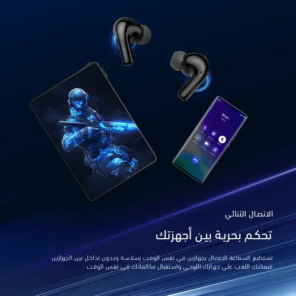 Oraimo SpaceBuds Z Wireless Earbuds - Black  for sale in Egypt from Games2Egypt