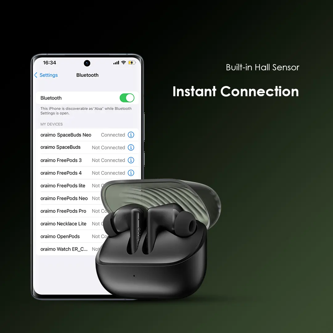 Oraimo SpaceBuds Neo Wireless Earbuds - Black  for sale in Egypt from Games2Egypt