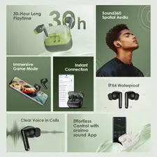 Oraimo SpaceBuds Neo Wireless Earbuds - Black  for sale in Egypt from Games2Egypt