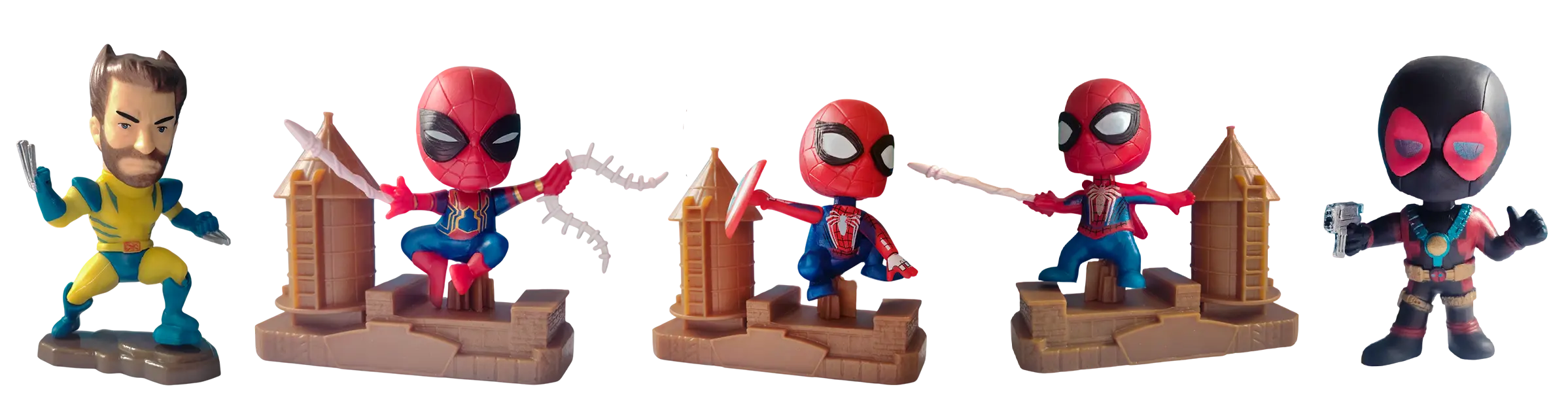 Marvel Spiderman Deadpool Set Pack of 6 - Action Figure  for sale in Egypt from Games2Egypt
