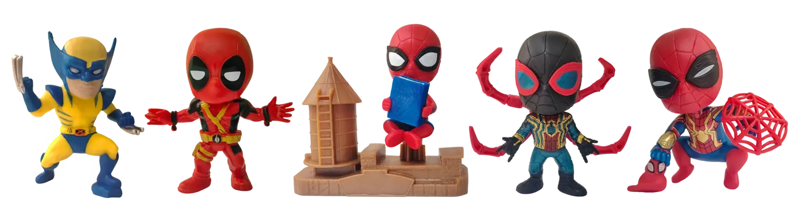 Marvel Spiderman Deadpool Set Pack of 6 Vol.2 - Action Figure