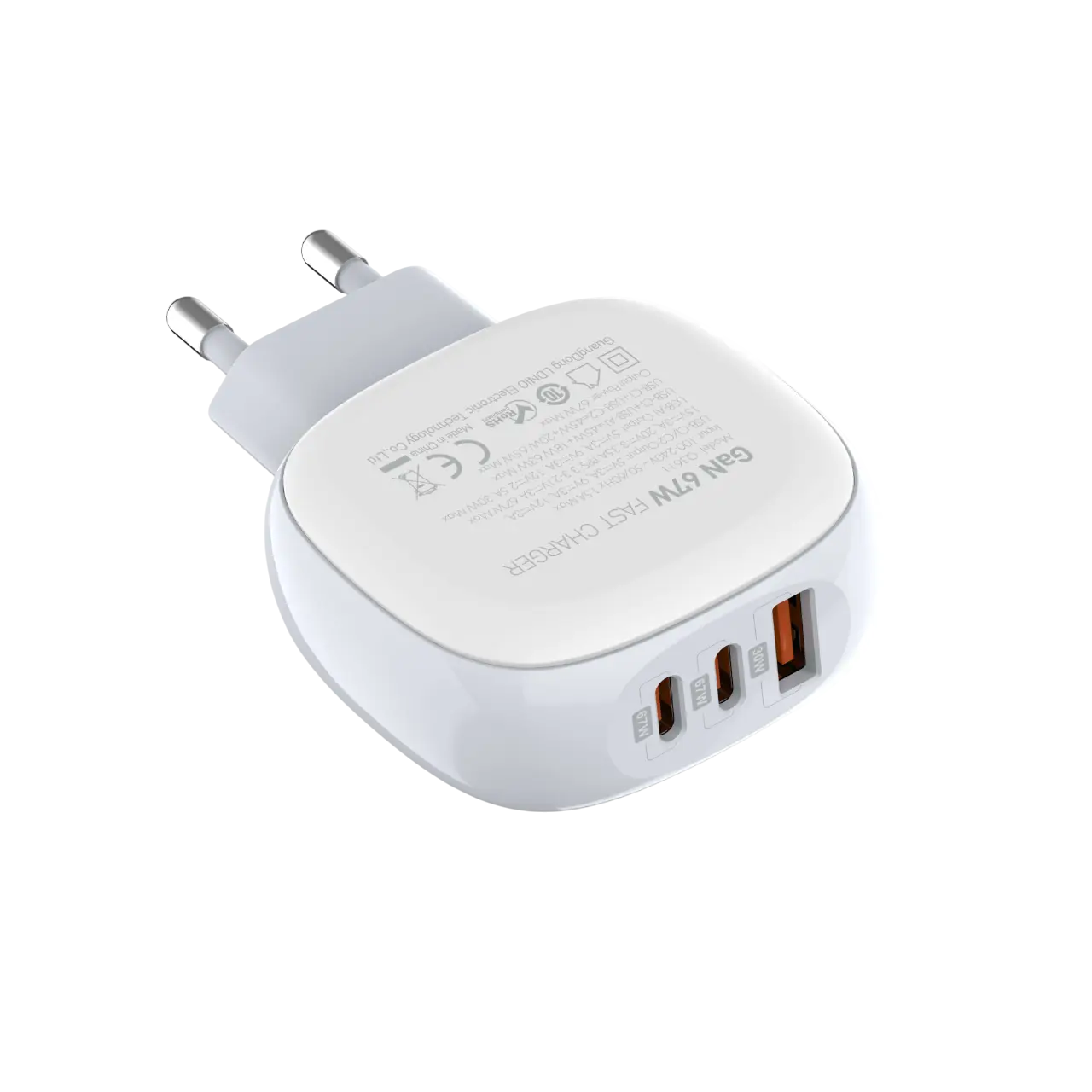LDNIO Q3611 3 Ports Dual Port PD&QC Fast Charger 67W  for sale in Egypt from Games2Egypt