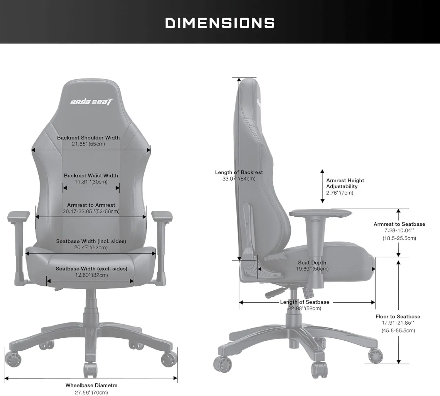 Anda Seat Luna Large Gaming Chair – Black/Red  for sale in Egypt from Games2Egypt