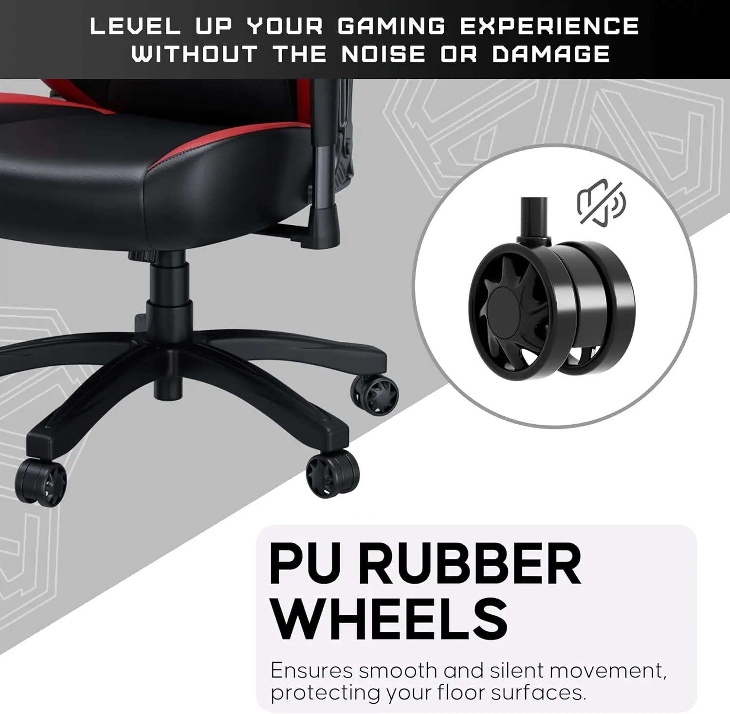 Anda Seat Luna Large Gaming Chair – Black/Red  for sale in Egypt from Games2Egypt