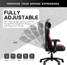 Anda Seat Luna Large Gaming Chair – Black/Red  for sale in Egypt from Games2Egypt