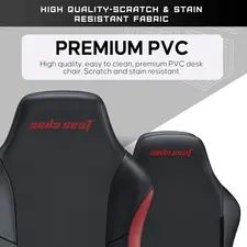 Anda Seat Luna Large Gaming Chair – Black/Red  for sale in Egypt from Games2Egypt