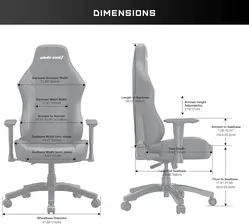 Anda Seat Luna Large Gaming Chair – Black/Blue  for sale in Egypt from Games2Egypt