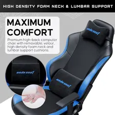 Anda Seat Luna Large Gaming Chair – Black/Blue  for sale in Egypt from Games2Egypt