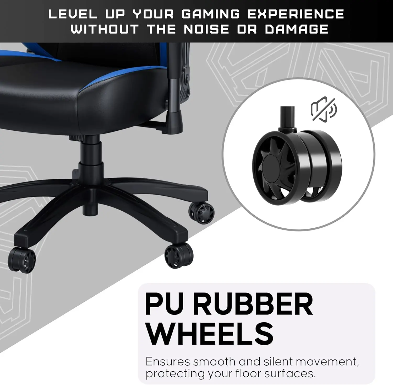 Anda Seat Luna Large Gaming Chair – Black/Blue  for sale in Egypt from Games2Egypt