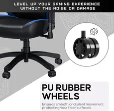 Anda Seat Luna Large Gaming Chair – Black/Blue  for sale in Egypt from Games2Egypt