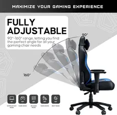 Anda Seat Luna Large Gaming Chair – Black/Blue  for sale in Egypt from Games2Egypt