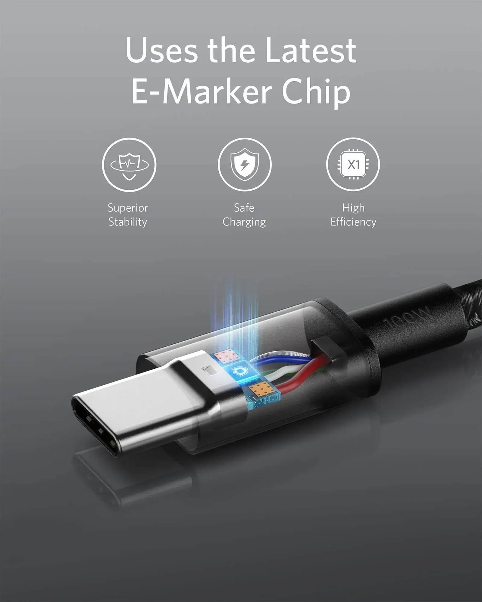 Anker 333 USB-C to USB-C Cable (3.3ft Braided) - Black  for sale in Egypt from Games2Egypt