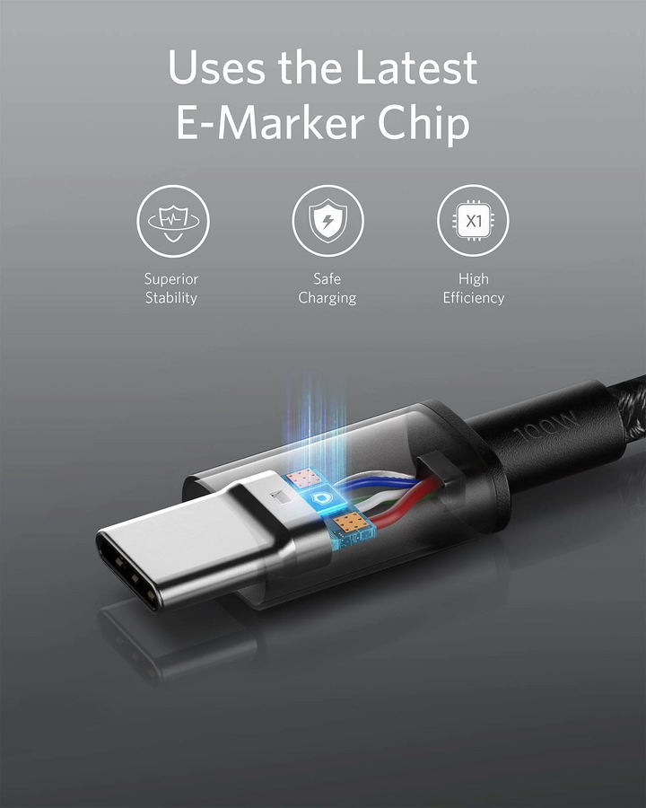Anker 333 USB-C to USB-C Cable (3.3ft Braided) - Black – image 3