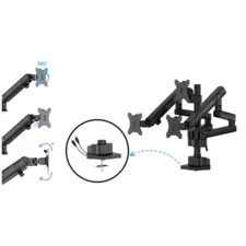 SADES Hydra SA-MS03 Triple Monitor Mount Arm - Black  for sale in Egypt from Games2Egypt