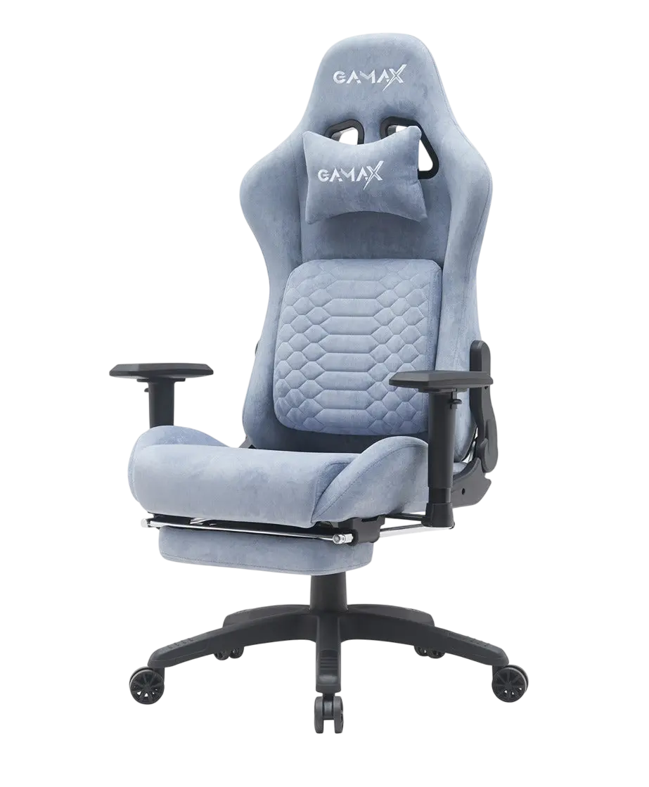 Gamax Gaming Chair BS-7966 with Foot Rest - Light Blue   for sale in Egypt from Games2Egypt