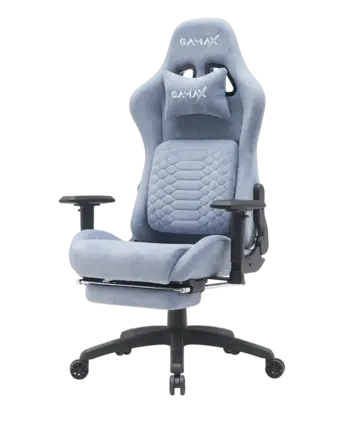 Gamax Gaming Chair BS-7966 with Foot Rest - Light Blue 