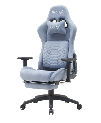 Gamax Gaming Chair BS-7966 with Foot Rest - Light Blue