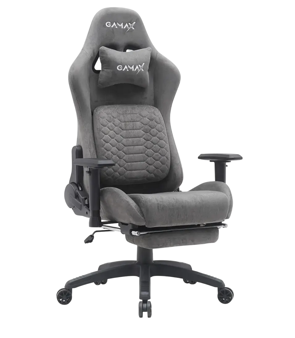 Gamax Gaming Chair BS-7966 with Foot Rest - Gray   for sale in Egypt from Games2Egypt