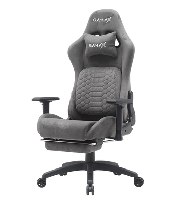 Gamax Gaming Chair BS-7966 with Foot Rest - Gray