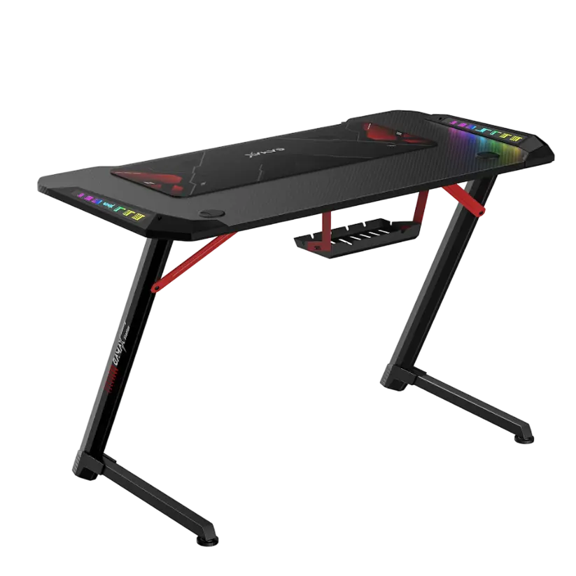 Gamax Z5-1160 Carbon Fiber Gaming Table with RGB Light & MousePad   for sale in Egypt from Games2Egypt