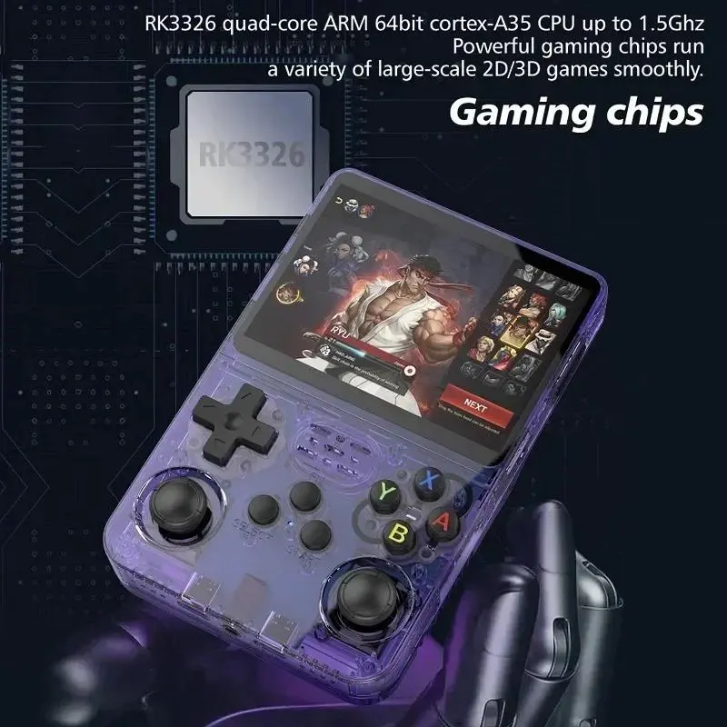R36S Retro Handheld Video Game Console - 128 GB - Purple  for sale in Egypt from Games2Egypt