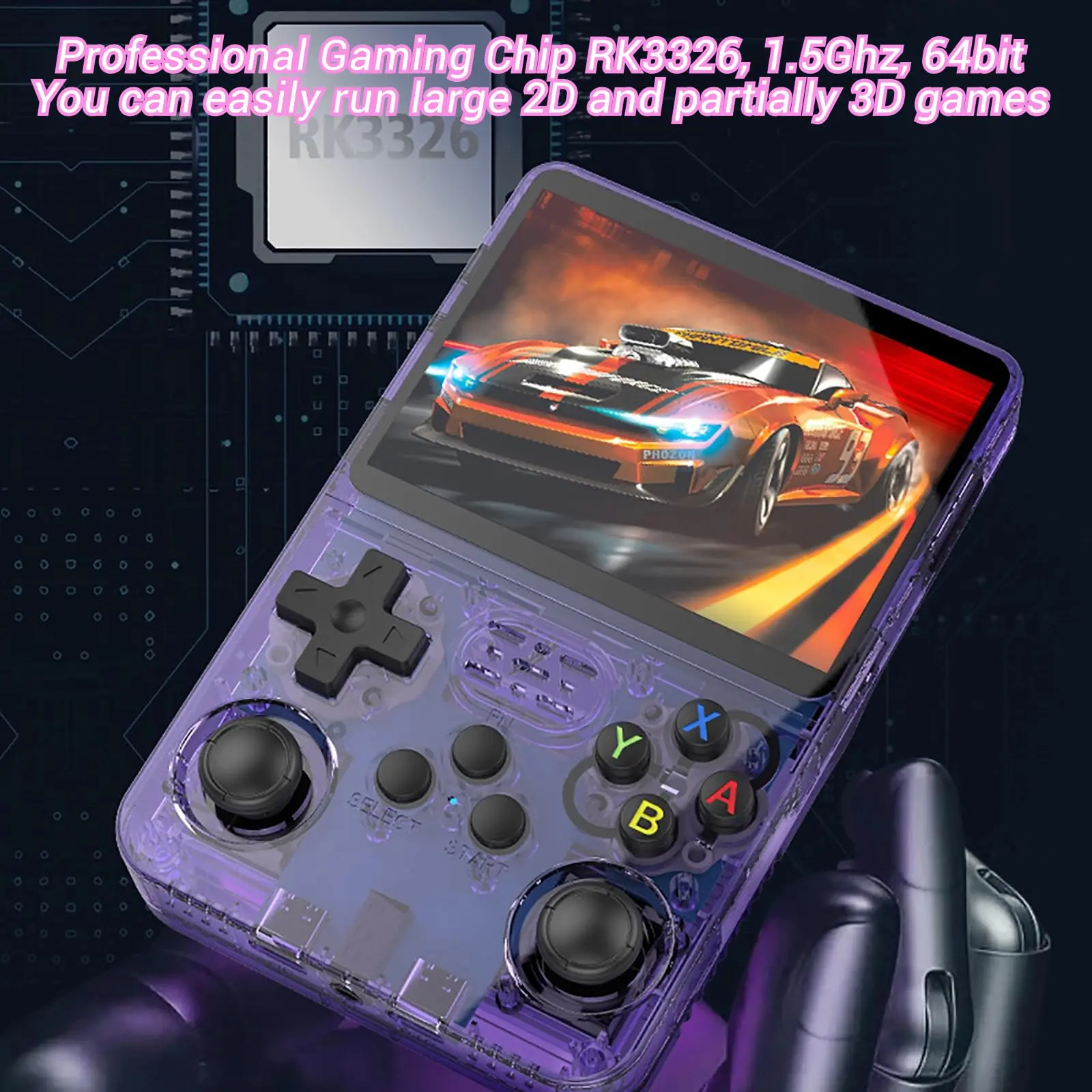 R36S Retro Handheld Video Game Console - 128 GB - Purple  for sale in Egypt from Games2Egypt