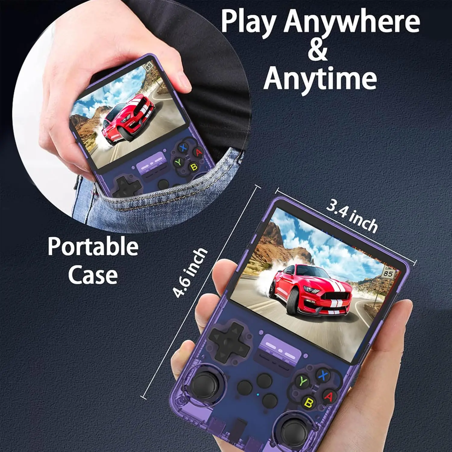 R36S Retro Handheld Video Game Console - 128 GB - Purple  for sale in Egypt from Games2Egypt