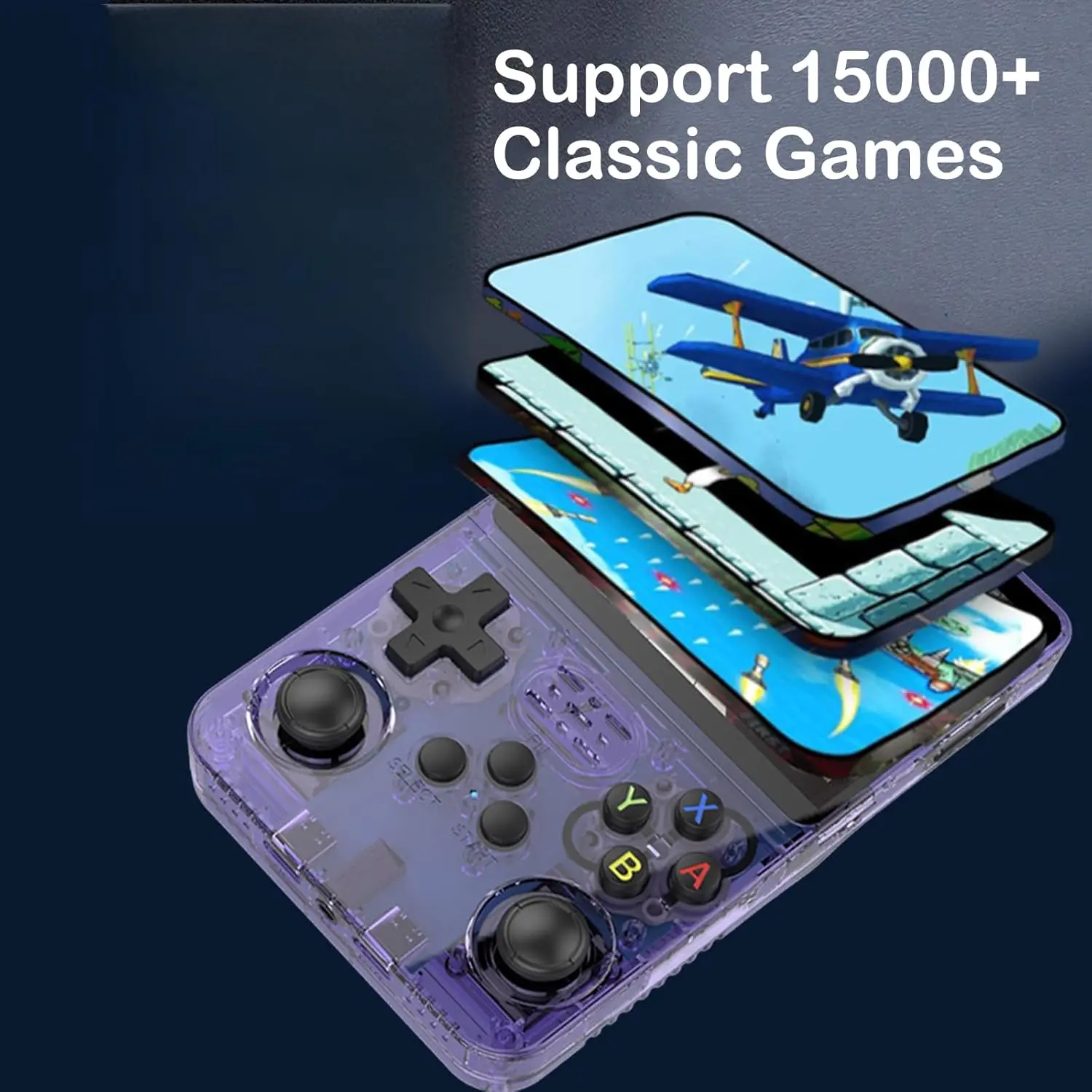 R36S Retro Handheld Video Game Console - 128 GB - Purple  for sale in Egypt from Games2Egypt