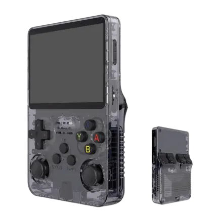 R36S Retro Handheld Video Game Console - 128 GB - Black
