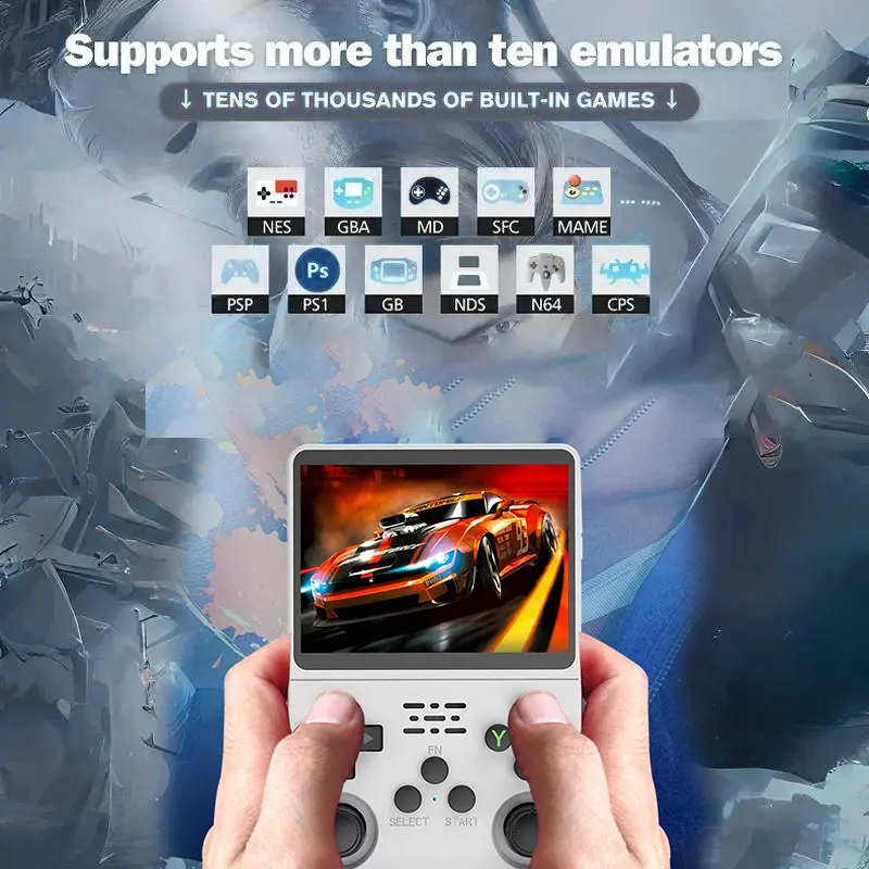 R36S Retro Handheld Video Game Console - 128 GB - White  for sale in Egypt from Games2Egypt