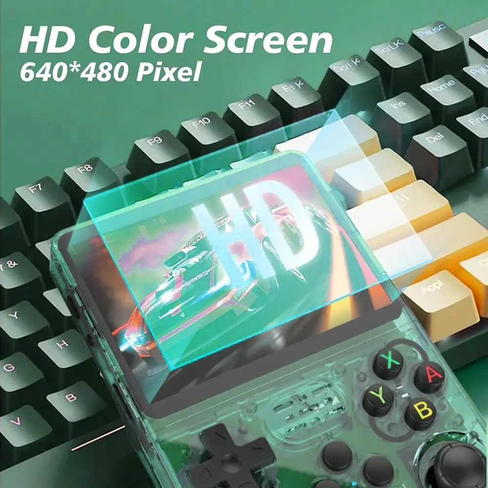R36S Retro Handheld Video Game Console - 128 GB - Green  for sale in Egypt from Games2Egypt