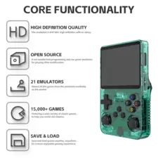 R36S Retro Handheld Video Game Console - 128 GB - Green  for sale in Egypt from Games2Egypt