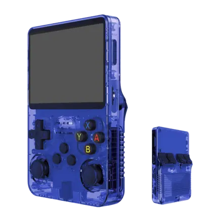 R36S Retro Handheld Video Game Console - 128 GB - Blue