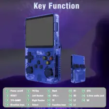 R36S Retro Handheld Video Game Console - 128 GB - Blue  for sale in Egypt from Games2Egypt