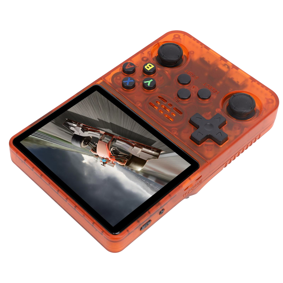 R36S Retro Handheld Video Game Console - 128 GB - Orange  – image 4