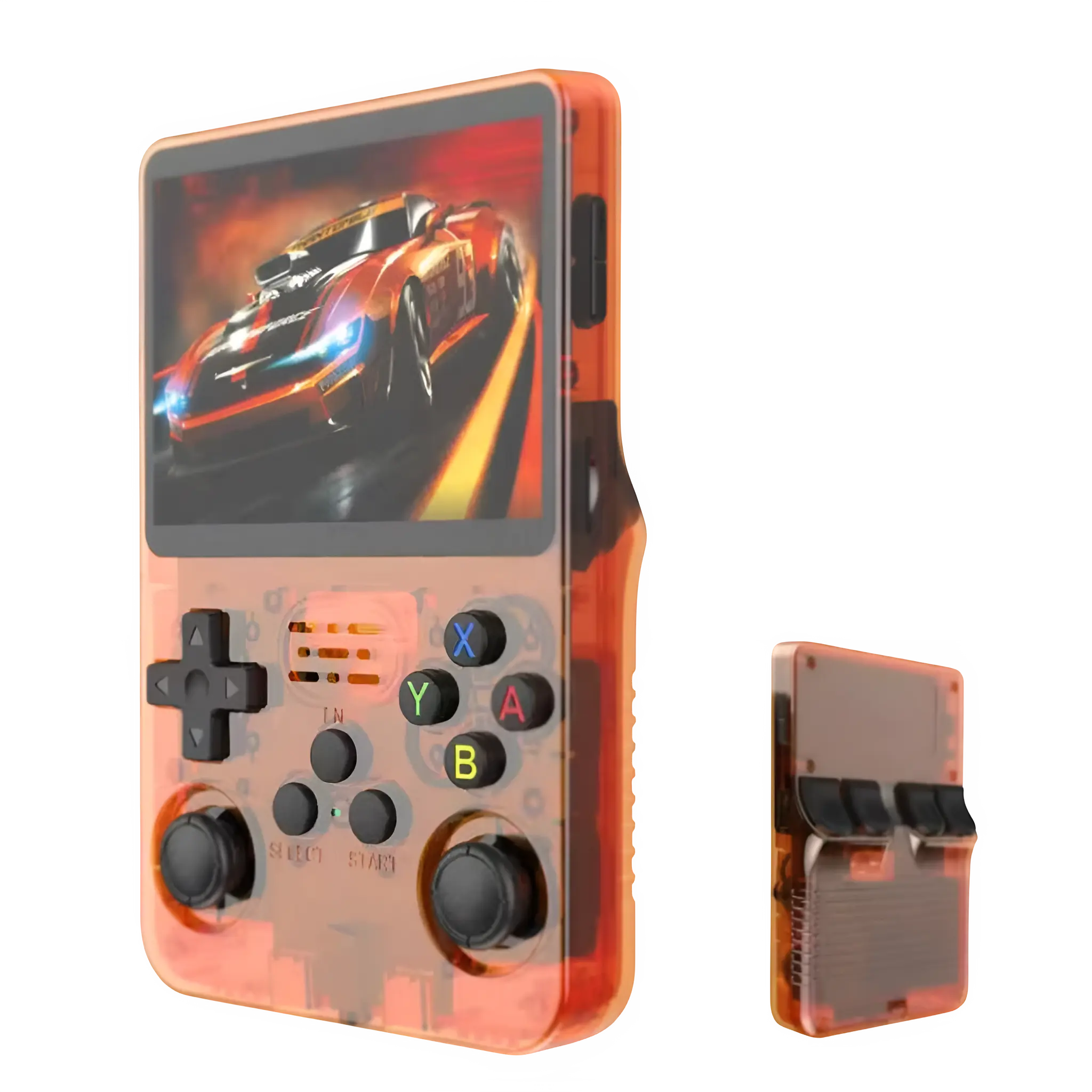 R36S Retro Handheld Video Game Console - 128 GB - Orange   for sale in Egypt from Games2Egypt