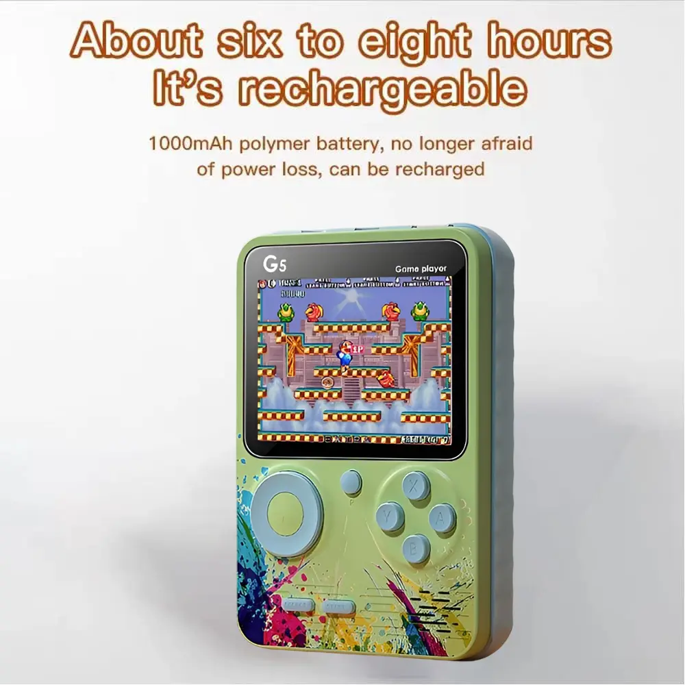 G5 Retro Handheld Video Game Console 500-in-1 Mini Game - Colorful Green  for sale in Egypt from Games2Egypt