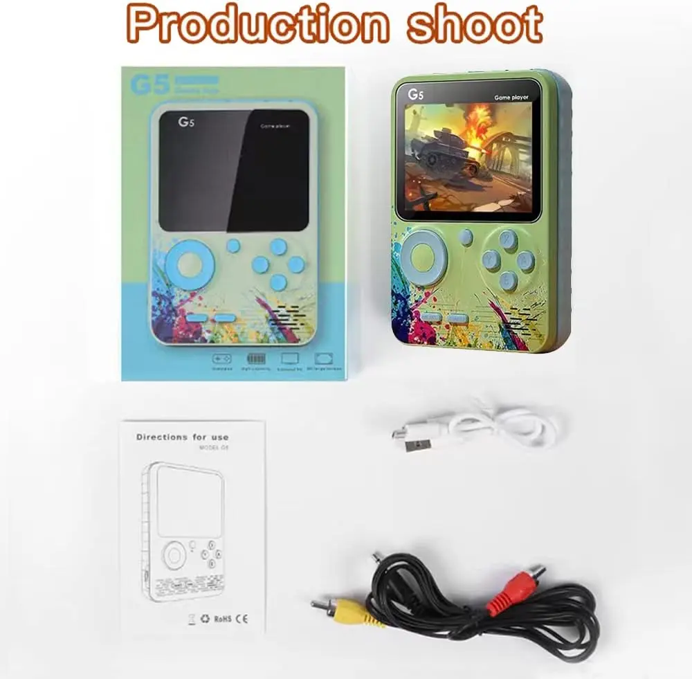 G5 Retro Handheld Video Game Console 500-in-1 Mini Game - Colorful Green  for sale in Egypt from Games2Egypt
