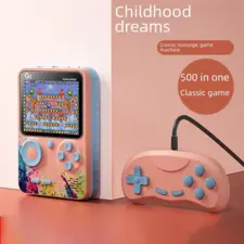 G5 Retro Handheld Video Game Console 500-in-1 Mini With Wire Controller - Colorful Pink  for sale in Egypt from Games2Egypt