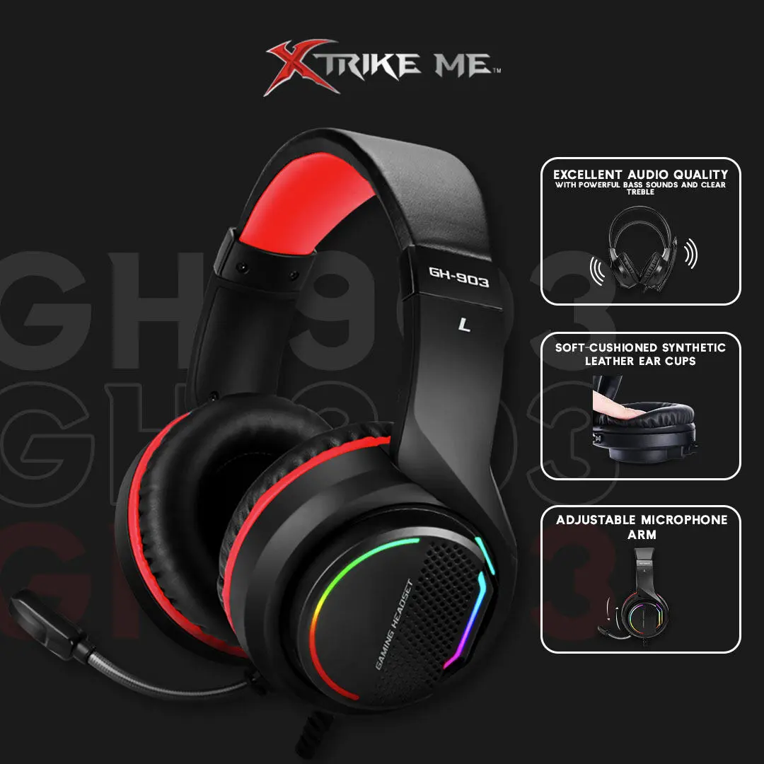 Xtrike Me Backlit 7.1 Surround Gaming Headset GH-903  for sale in Egypt from Games2Egypt