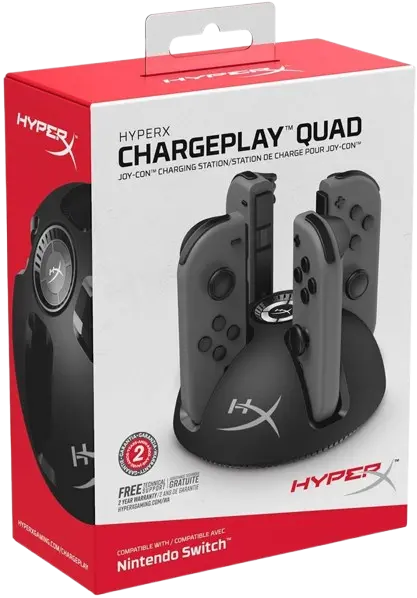 HyperX Chargeplay Quad - 4-in-1 Joy-Con Charging Station for Nintendo Switch -Black  for sale in Egypt from Games2Egypt