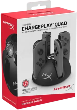 HyperX Chargeplay Quad - 4-in-1 Joy-Con Charging Station for Nintendo Switch -Black