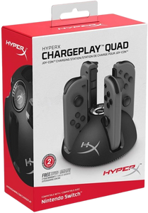 HyperX Chargeplay Quad - 4-in-1 Joy-Con Charging Station for Nintendo Switch -Black